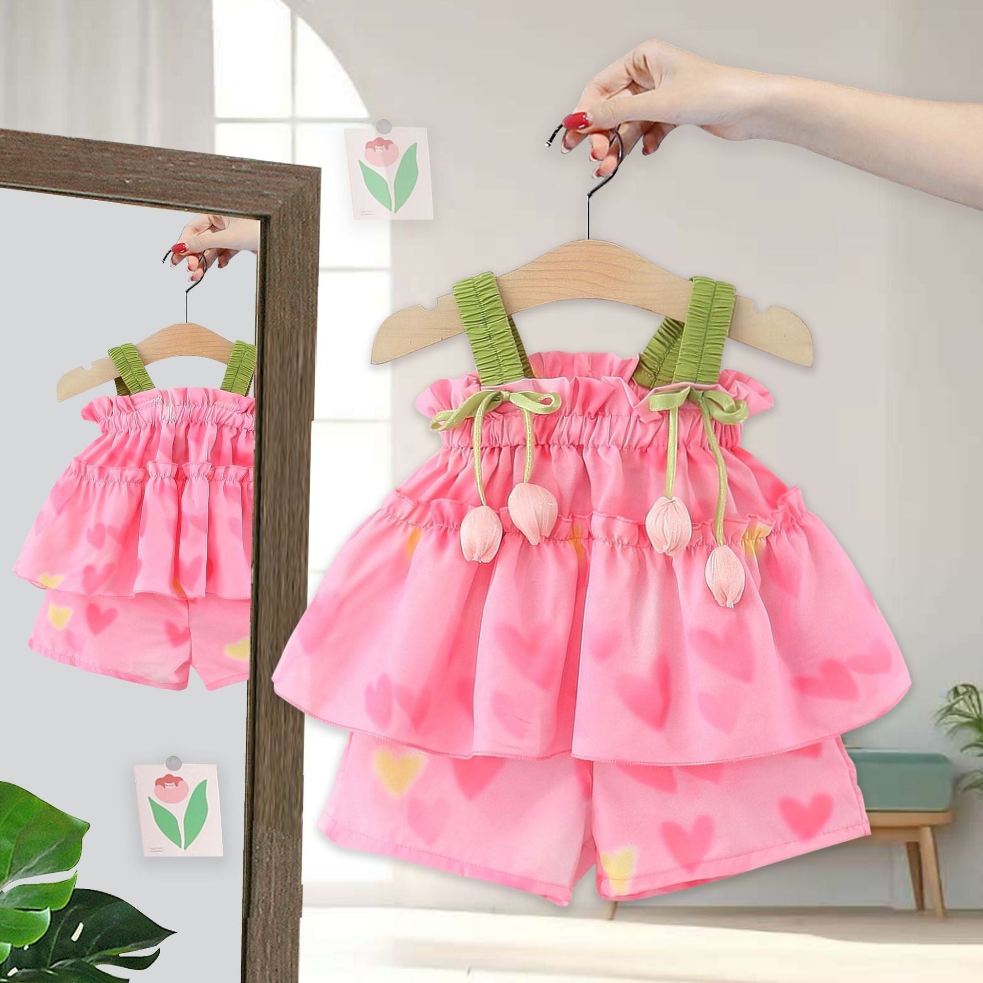 Hanging Tulip Girls Two Piece Set