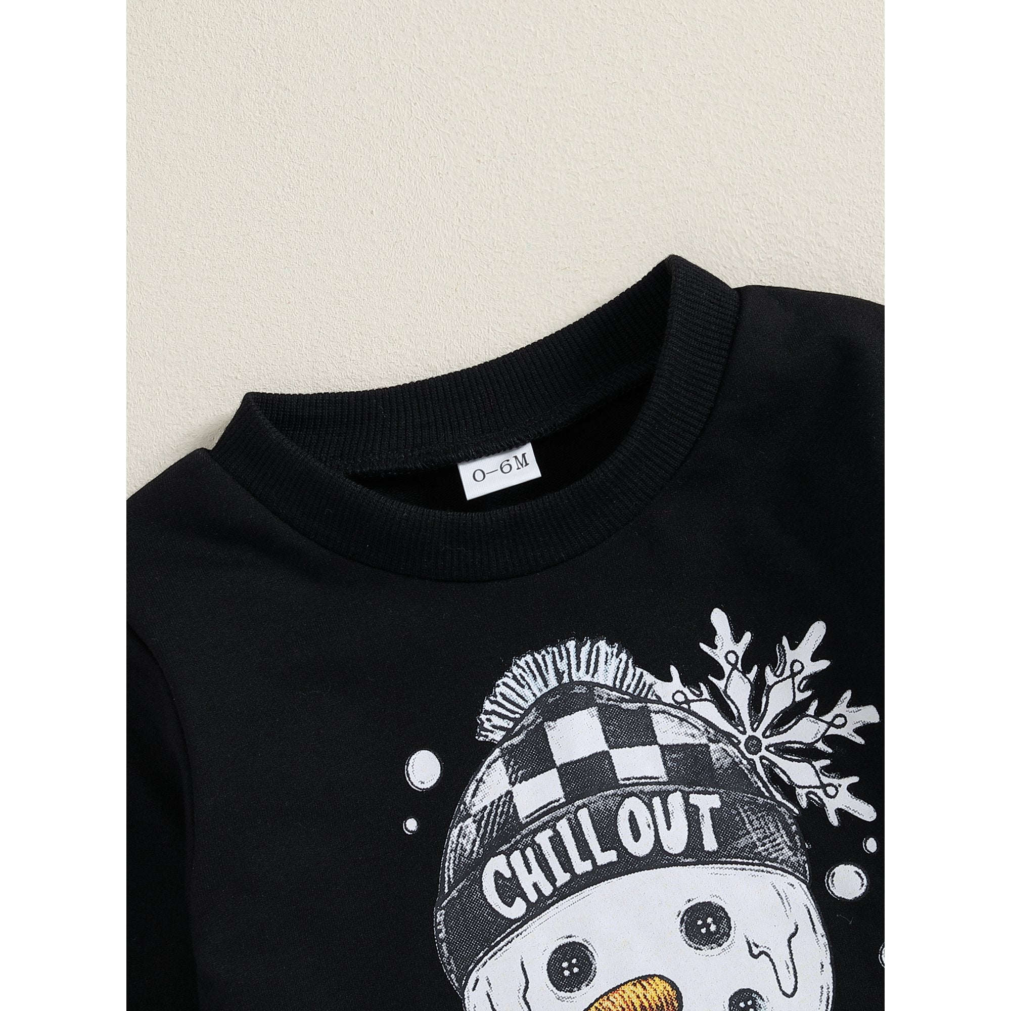 Snowman Baby Boys Sweatshirt and Bottom Set